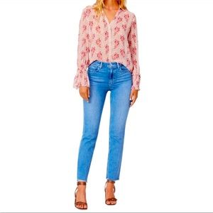 PAIGE 'Cindy' High Rise Straight Leg w/ Raw Hem